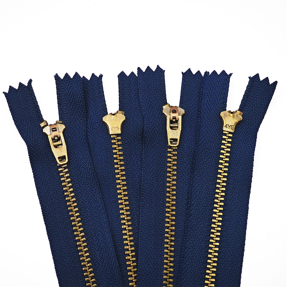 Wholesale Custom Size Color 3# 4# 5# Short Men Denim Jeans Metal Back Zip 4yg Jean Metal Zipper for Jeans