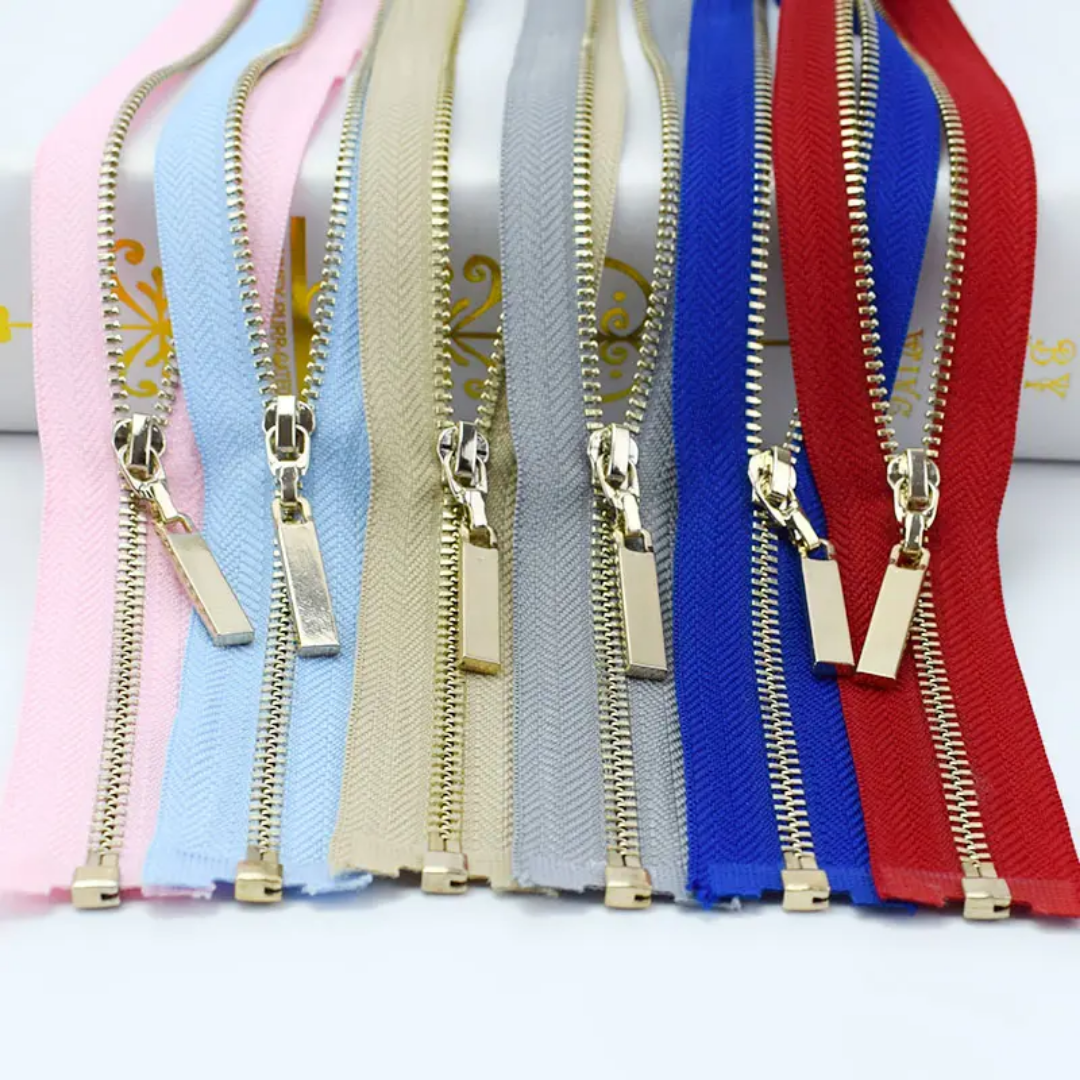 DAWEI Garment Accessories Metal Zipper For Clothing Coat Bag Sewing Multi-color Open-End Metal Zipper