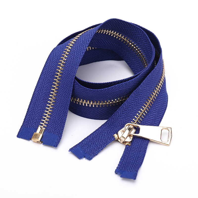 Size 5 Eco-Friendly Metal Brass Zippers-Open-End Auto Lock Slider Black/White Colorful Options-for Bags &amp; Garments Outerwear