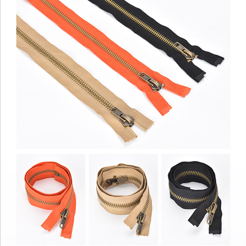 UL Certificate Fireproof Metal Zipper Fire Retardant Zipper With First Aid Top Stopper Flame Retardant Fire Resistance FR Zipper