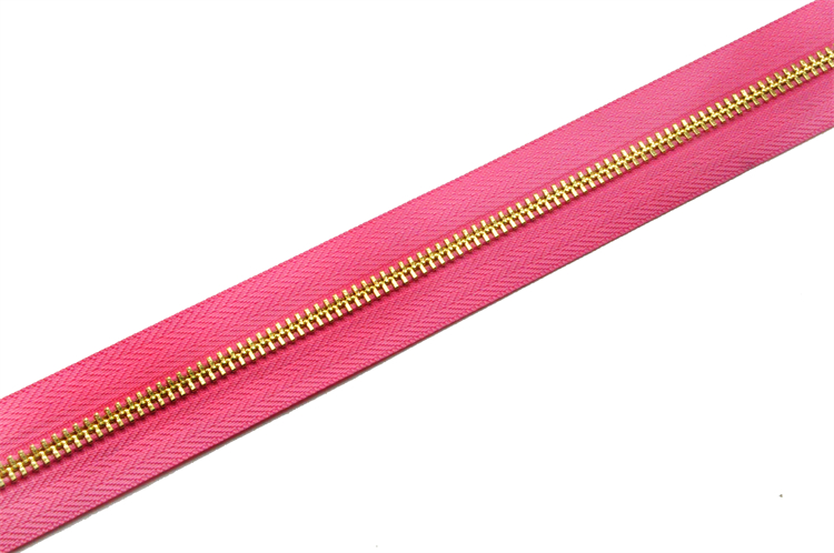 Factory Price Custom Metal Open End/Close End Zipper 3# 5# Aluminum Long Chain Roll Jeans with Custom Teeth Color
