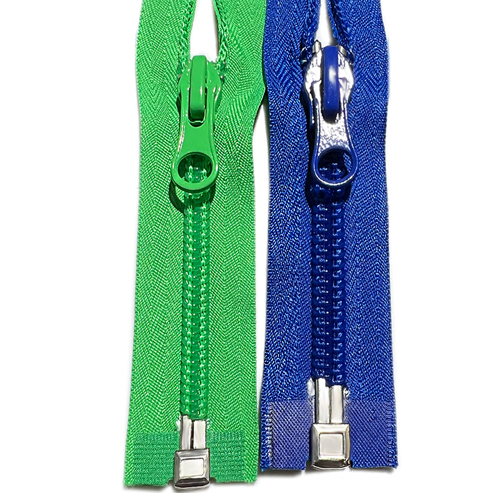 Factory Wholesale Customized Green Nylon Zipper #3 #5 #7 #8 #10 Durable Open End Long Chain for Shoes Garments Bags