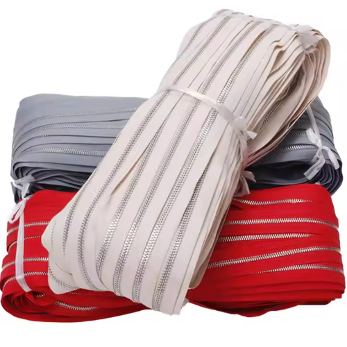 Wholesale 5# 7# 8# 10# Rolls Long Chain Aluminum Brass Metal Zipper for Jeans Bag Clothing Garment Handbags Shoes