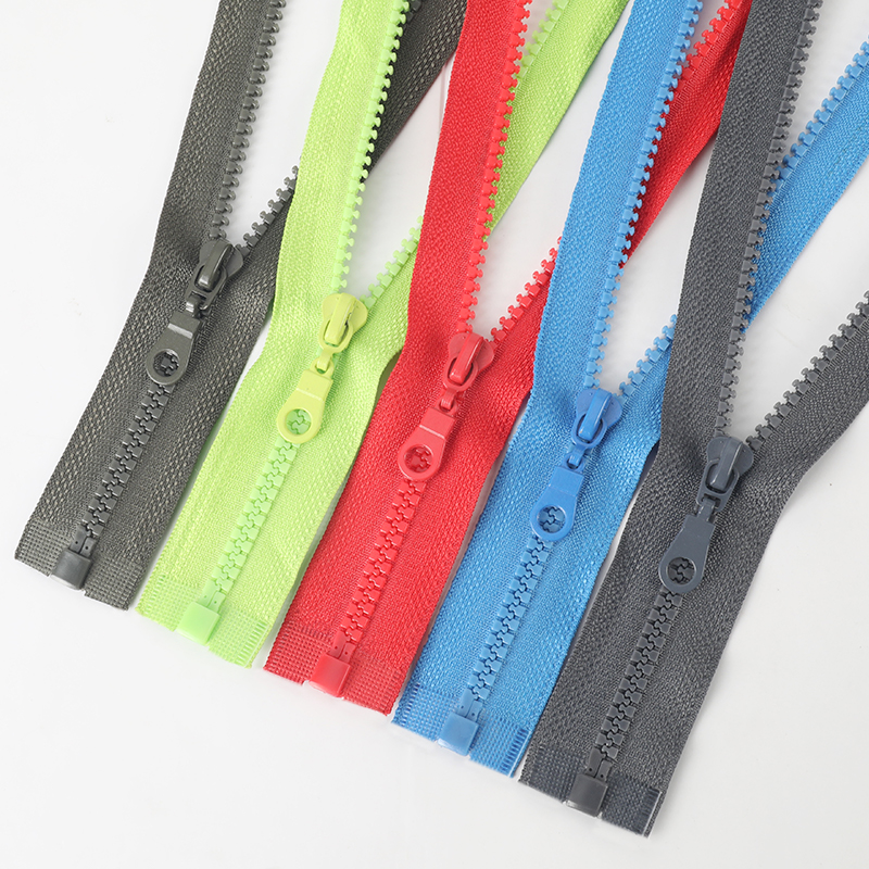 OCO Factory Direct Sales Full Zipper Jacket Resin Zipper 5# Plastic Molded Open Zipper for Sewing Coat Clothing Accessories