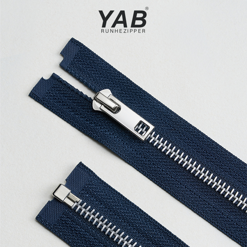 YAB Bulk Buying Open-End Eco-Friendly Customized Size Jeans Metal Aluminum Zipper for Home Textile and Garment