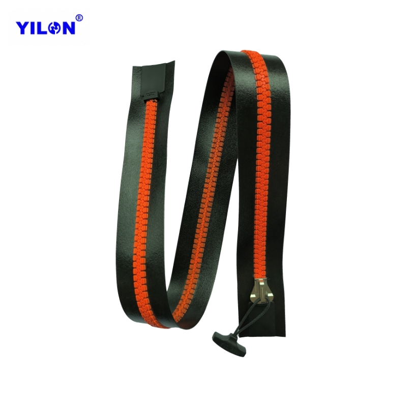 High Quality Waterproof Zipper Eco-friendly Invisible Orange Close End Airtight Zipper For Swimwear Drying Diving Suit Ice Bag