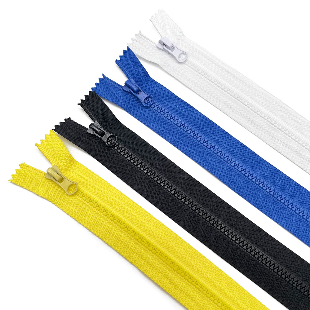 Wholesale Multi-Color Closed-End Resin Zipper Non-Separating Molded Plastic Zipper for Pockets
