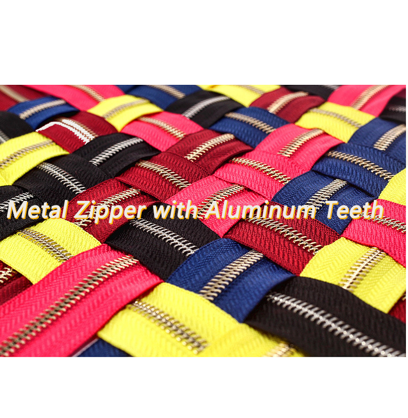 Metal Zipper with Aluminum Teeth