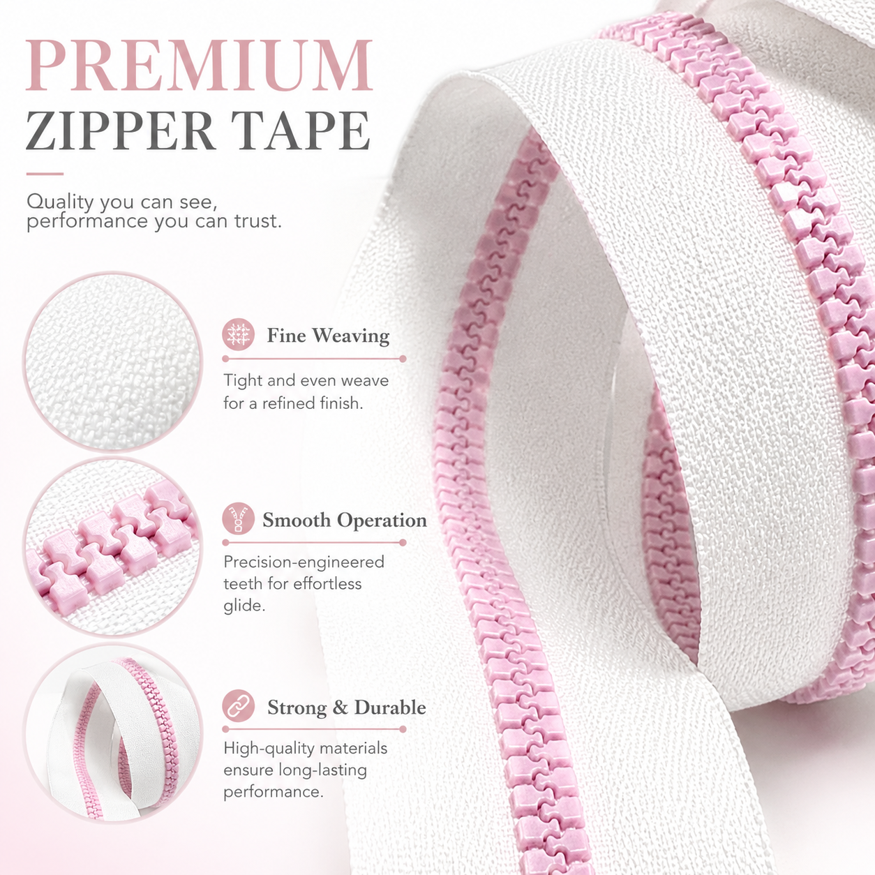 Fancy #5 Open End Pink UV Photochromism Plastic Zipper Special Resin Zipper Clothes Fashionable Nylon Manufactured Zipper