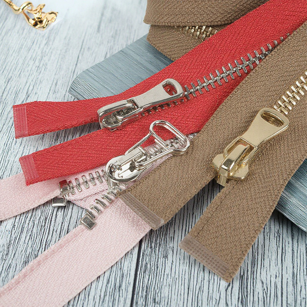 Factory Wholesale 5 Zipper Custom Metallic Brass Fermuar Close End Open-end Zipper For Garments And Shoes For Bags