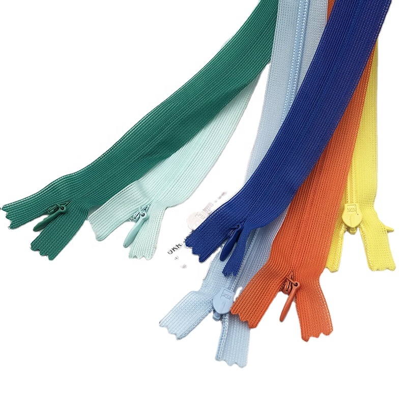 High Quality Nylon Closed-Tail Invisible Zipper Sbs3# Lace Edge High Visibility Plastic for Dresses Pillows-Factory Direct