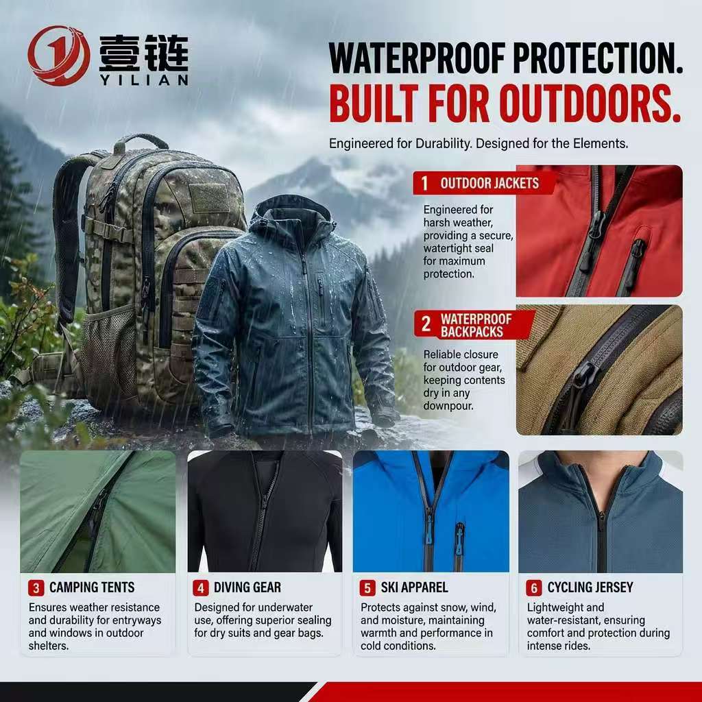 No 3 5 Nylon Korean Style Zipper Waterproof Coil Zipper Color Zipper Coating for Outdoor Jacket Coat Bag