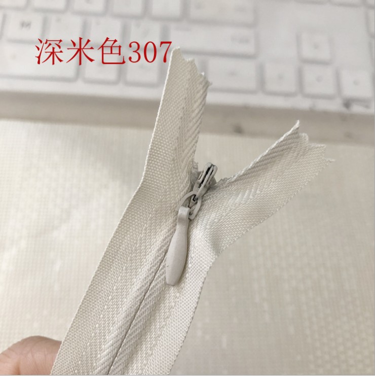 Wholesale Manufacturer #3 Close End Invisible Zipper Auto Lock Slider Eco-Friendly Colorful Pillow Nylon Custom LOGO Plastic