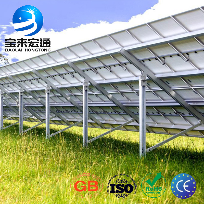 Suporte de Montagem de Painel Solar de Poste Único Sem Trilho Estrutura do Sistema de Energia Solar PV