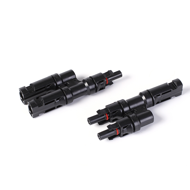 2 em 1--6 em 1 Conectores de Cabo Solar T Branch Conector de Painel PV Masculino e Feminino