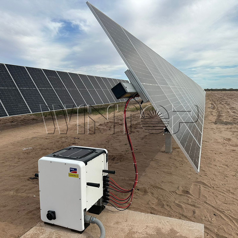 Instalação do Sistema de Rastreamento Solar de Eixo Duplo e Eixo Único com Suporte Solar para Solo
