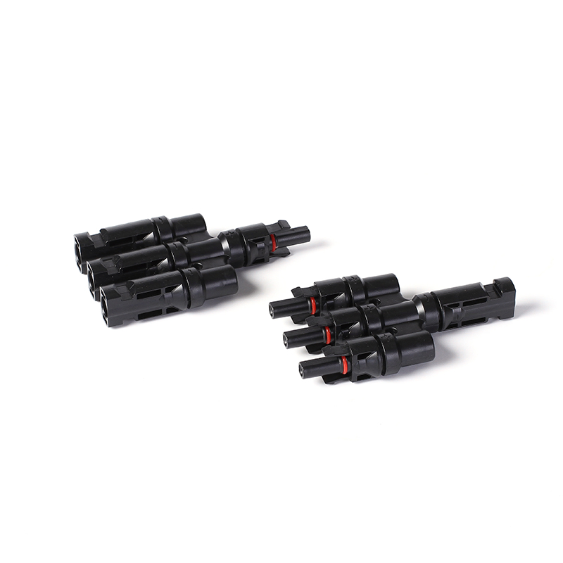 2 em 1--6 em 1 Conectores de Cabo Solar T Branch Conector de Painel PV Masculino e Feminino