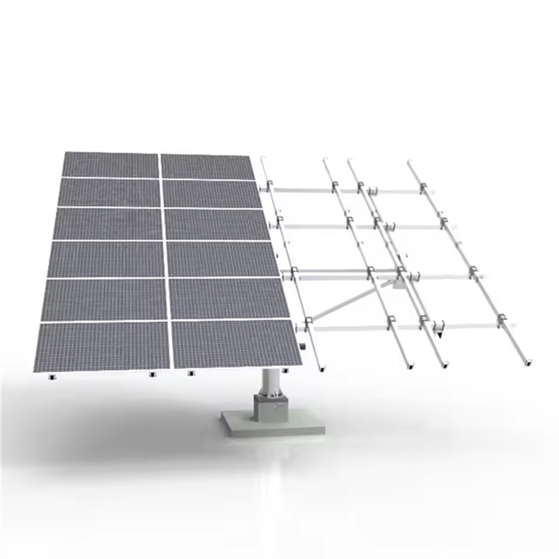 Estrutura de Módulo PV de Instalação Fácil Suporte Sistema de Montagem Solar no Solo Ajustável com Rastreamento