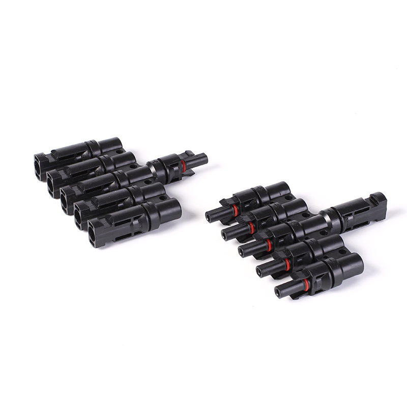 2 em 1--6 em 1 Conectores de Cabo Solar T Branch Conector de Painel PV Masculino e Feminino