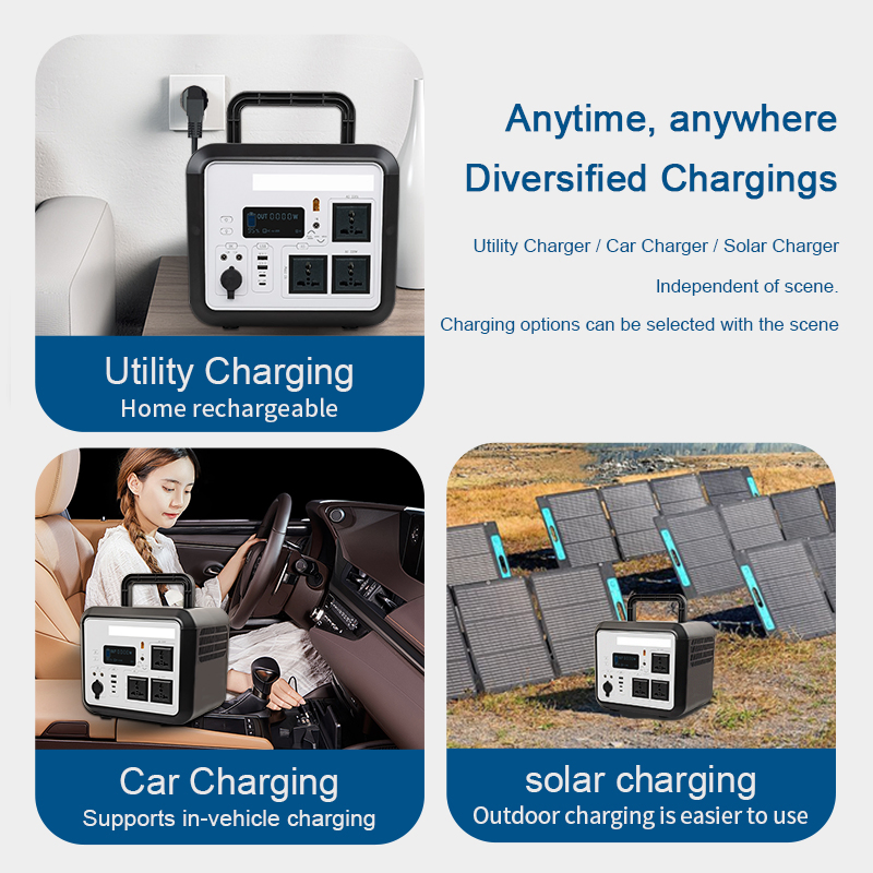 Estação de Energia LiFePO4 Gerador Solar UPS AC 1500W 1152wh Gerador Solar Portátil para Casa Camping