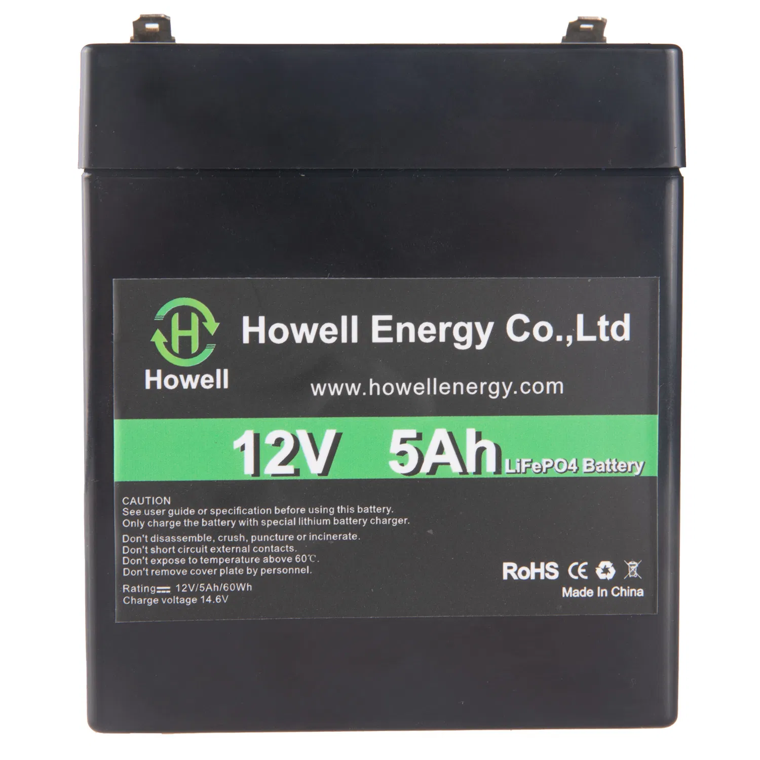 Un38.3 e Aprovado pelo CE LiFePO4 12.8V 5ah Pacote de Baterias para UPS