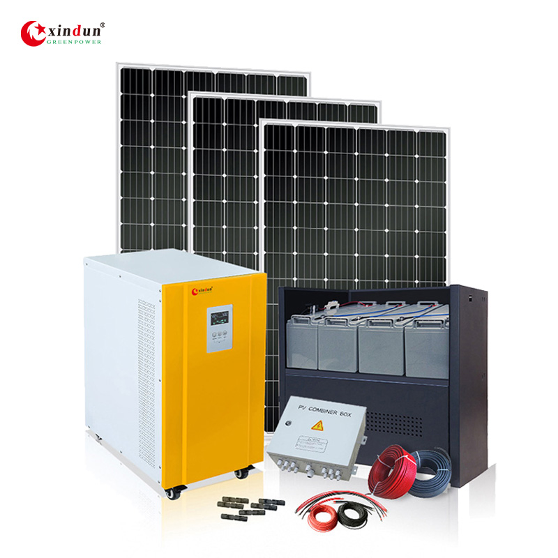 10kv Preço Kit Completo de Iluminação Solar Eólica com Controle de Rastreamento de Eixo Duplo