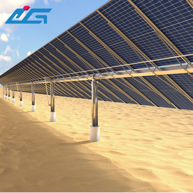 Sistema de Estrutura Solar de Rastreamento Horizontal Adequado para Suporte de Rastreamento em Regiões de Alta Latitude Personalizado e Marcação
