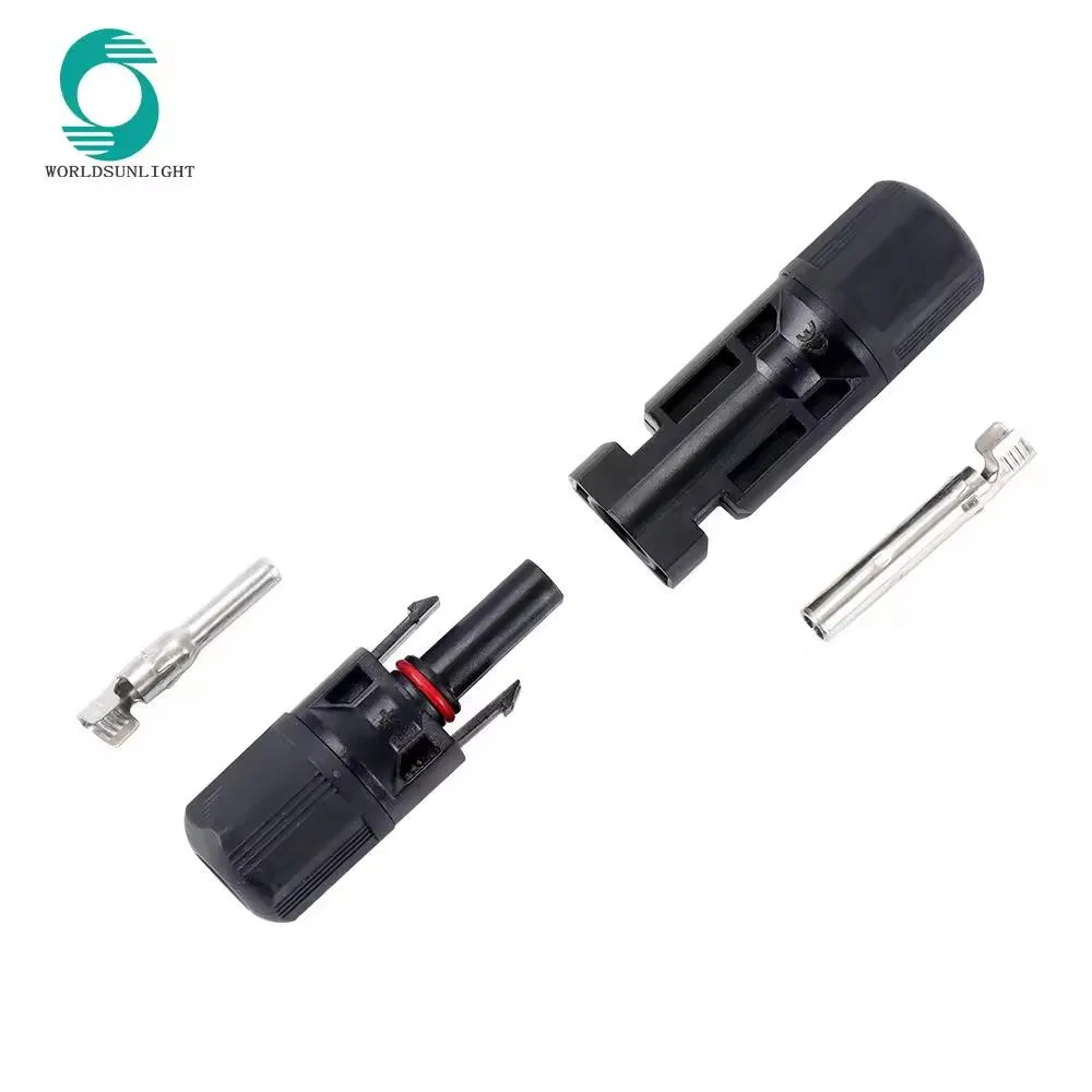 Conector de Cabo Solar Fotovoltaico Wspvcc CE IP67 à Prova d'Água 2.5mm2 4mm2 6mm2 30A 1000V para Sistema Fotovoltaico Solar
