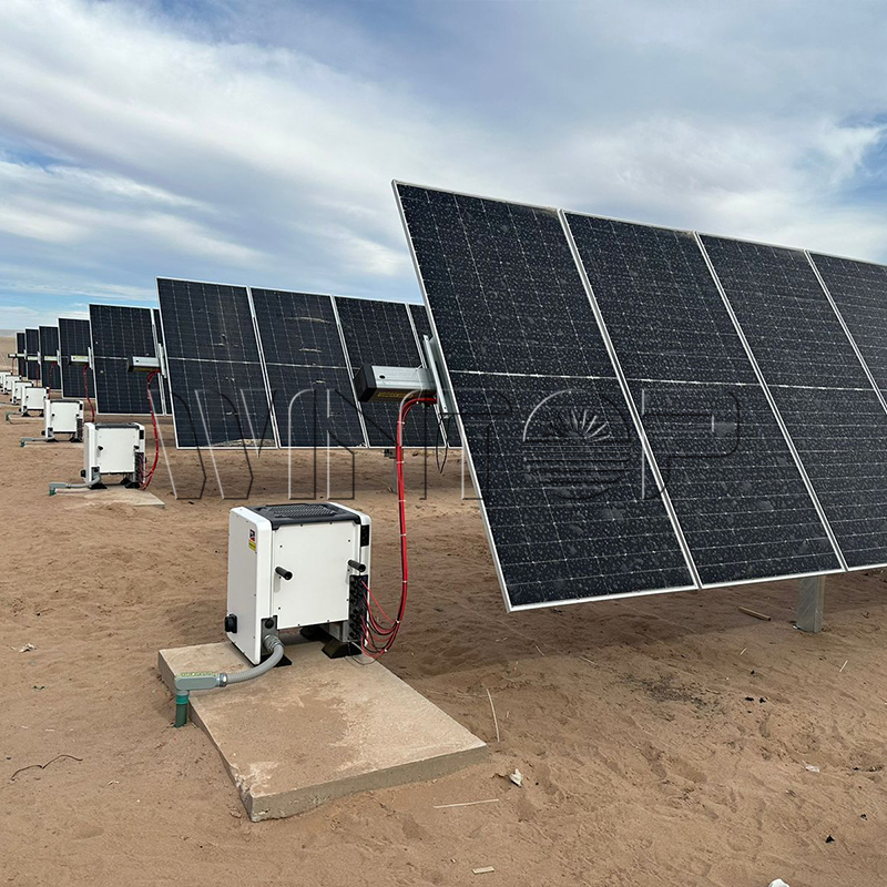Instalação do Sistema de Rastreamento Solar de Eixo Duplo e Eixo Único com Suporte Solar para Solo