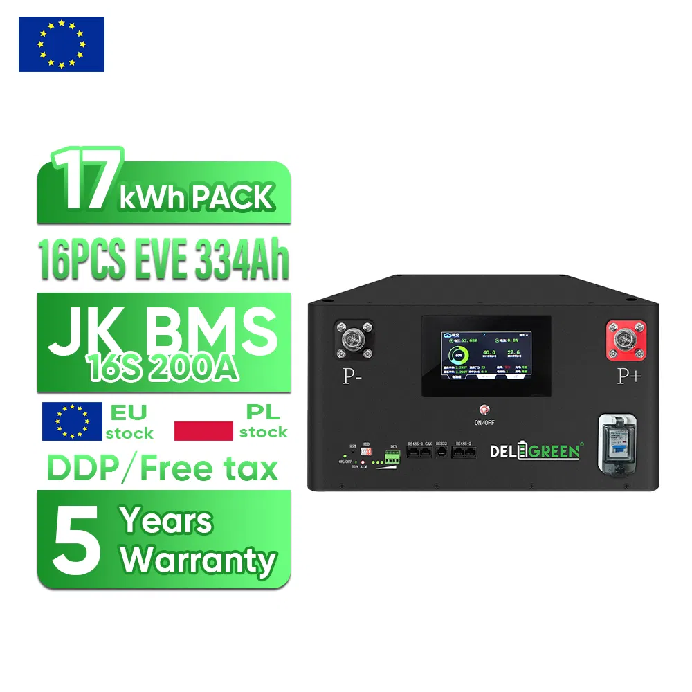 Envio Grátis da UE 8000 Ciclos 17kwh LiFePO4 51.2V Eve 334ah Pacote de Bateria para Armazenamento de Energia Solar Off-Grid 10-Year Garantia