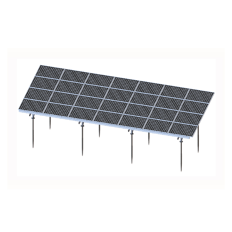 Estrutura de Montagem no Solo para Painéis Solares Fotovoltaicos Residenciais de Alumínio