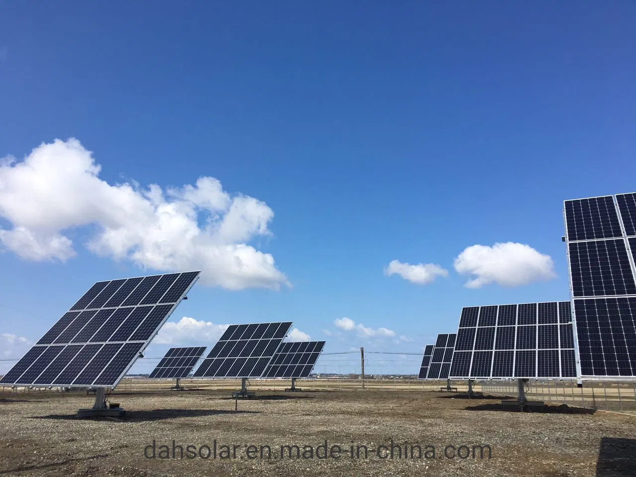 Grande Projeto 1MW 5MW 10MW Sistema de Rastreamento Solar de Eixo Duplo e Simples
