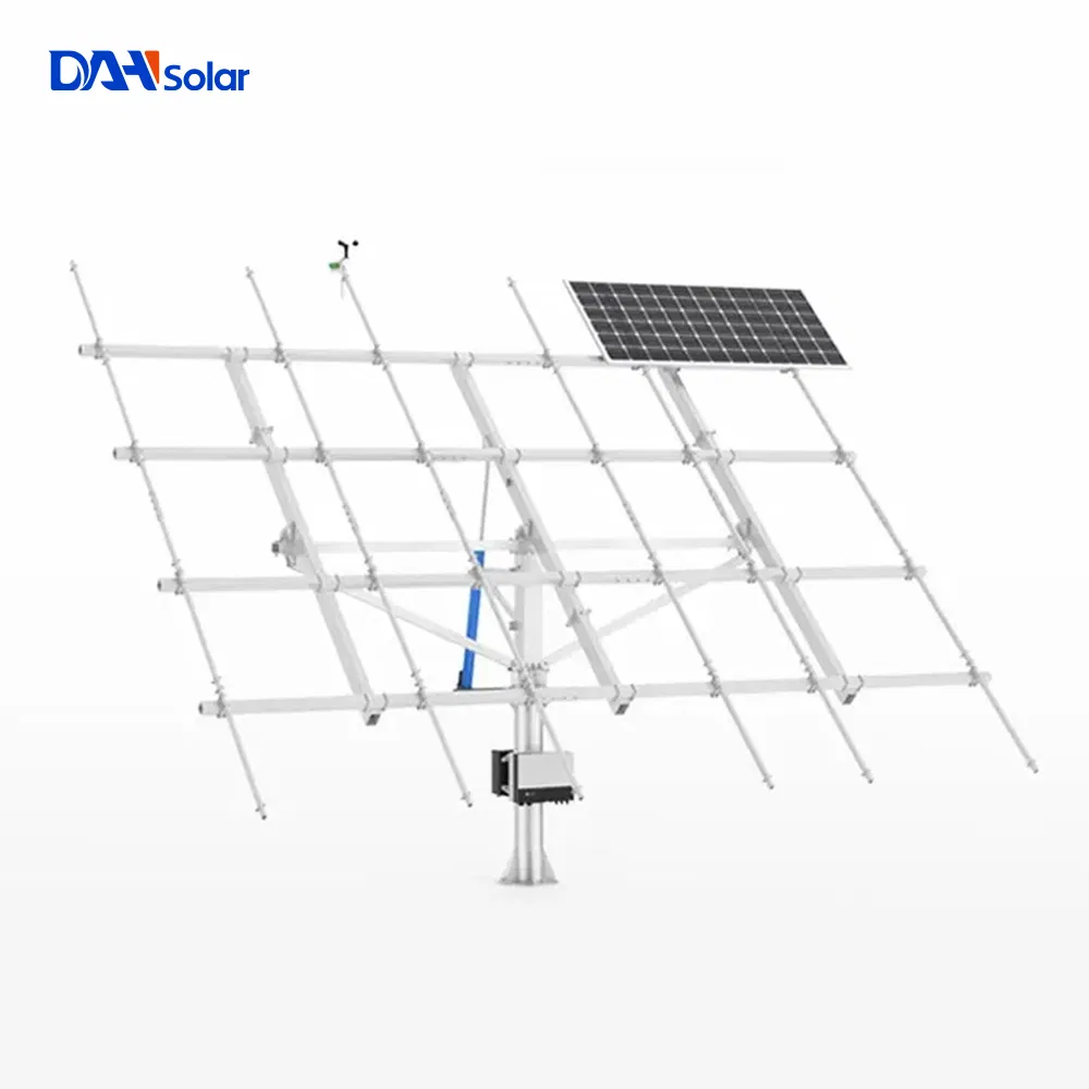 Suporte de Painel Solar com Rastreio Solar Dah, Rastreadores Solares Automáticos de Eixo Duplo, Sistema de Rastreio Fotovoltaico Solar