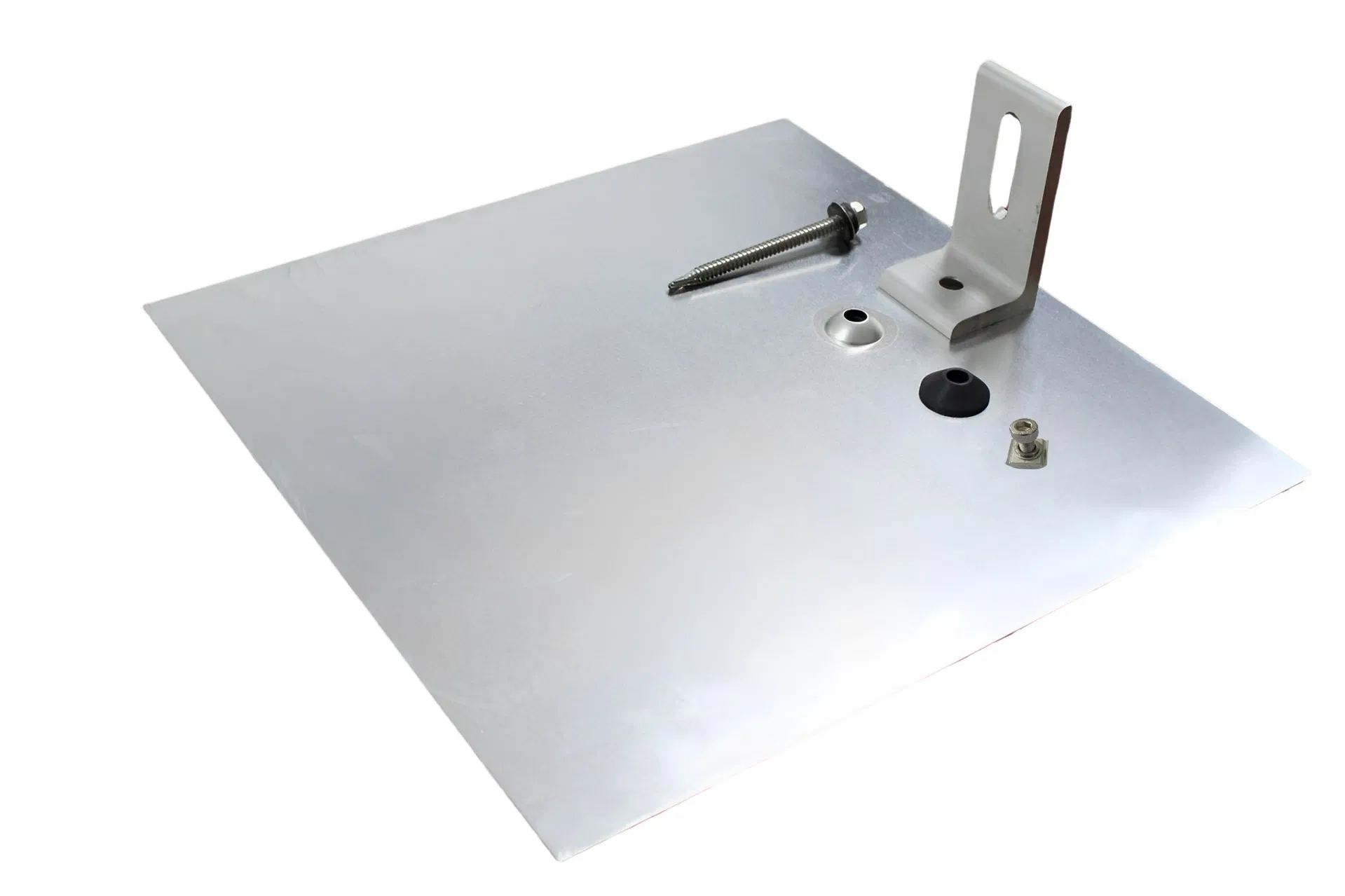 Novo Kit de Montagem de Estrutura de Suporte Solar com Flashing para Telhado de Telhas de Composição