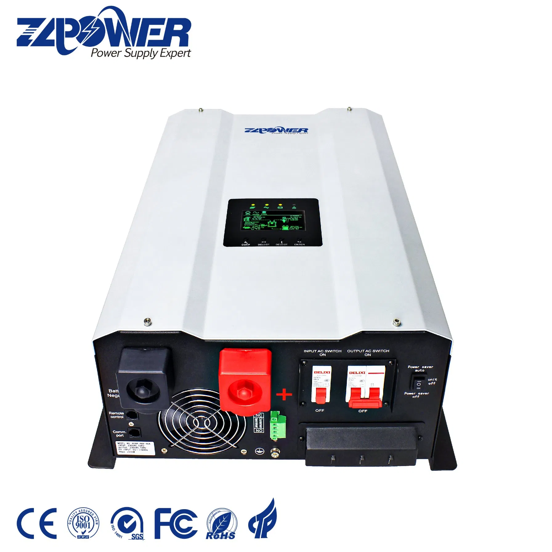 1kw 2kw 3kw 4kw 5kw 6kw 8kw 10kw 12kw Inversor Solar Híbrido MPPT CC 12V 24V 48V 220V Inversor de Potência AC Off Grid