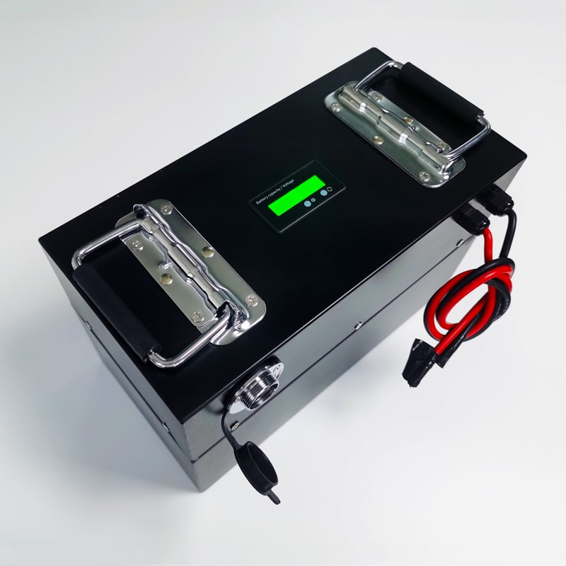 24s3p 72V 76.8V 18ah Bateria Recarregável LiFePO4 com Display LCD