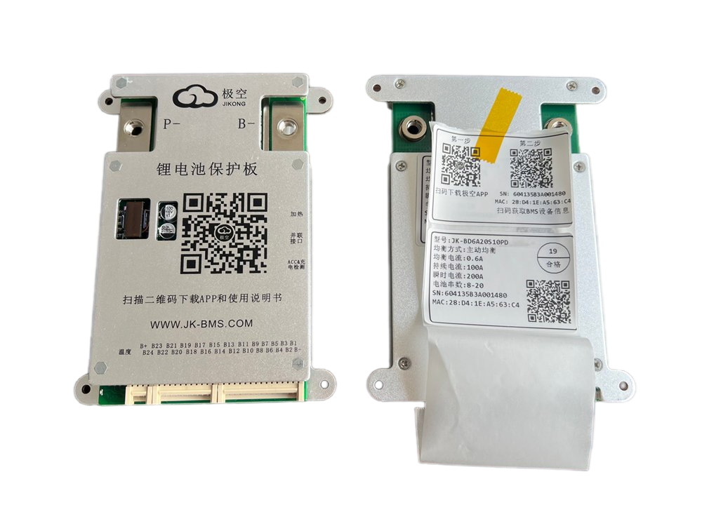 Jk-Bd6a20s10pd BMS Inteligente, Apresentando 0.6A Balanceamento Ativo, É Adequado para LiFePO4, Pacotes de Baterias de Íon de Lítio e Lto, com 8-20 Configuração em Série, e