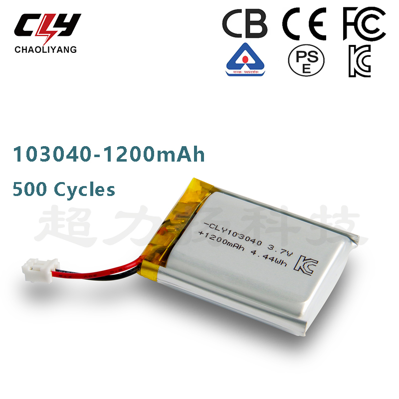 Fábrica de Baterias 3.7V Lítio LiFePO4 103040 1200mAh Capacidade de Voltagem Personalizável 500 Ciclos Pacote de Bateria de Lítio Polimérico