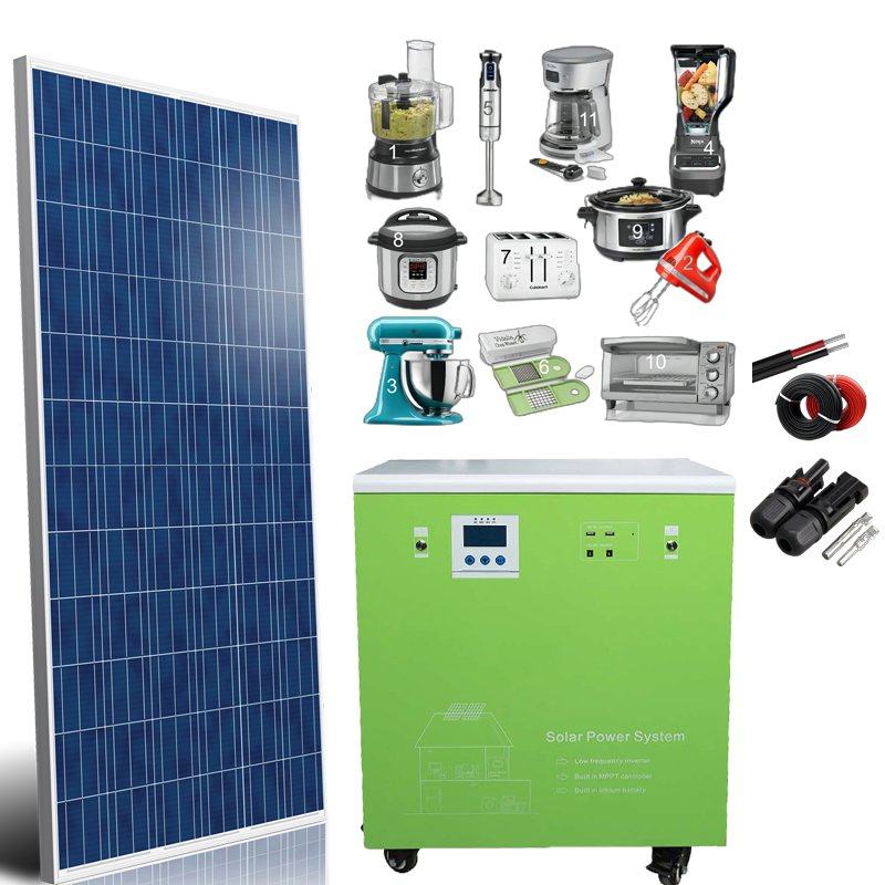 Bateria de Íon de Lítio Recarregável 1.5kw 3kw 6kw Gerador Elétrico Solar Portátil