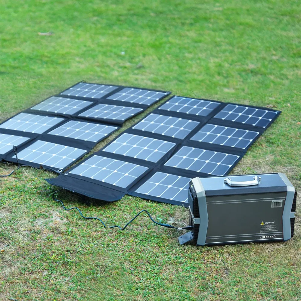 Carregador Solar Portátil 500W 1000W 1500W Opcional LiFePO4 Gerador Solar com Bateria 110V 220V AC para Camping e Atividades ao Ar Livre Fonte de Energia