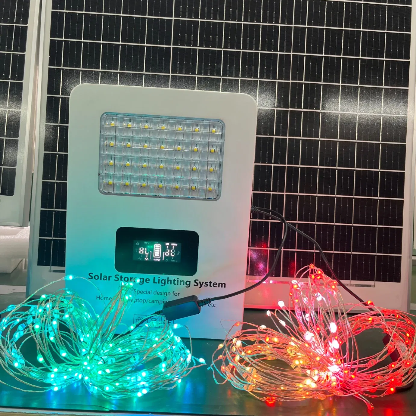 300W Geradores Solares Portáteis com Capacidade de Potência e Soquete de Saída Universal Bateria de Lítio
