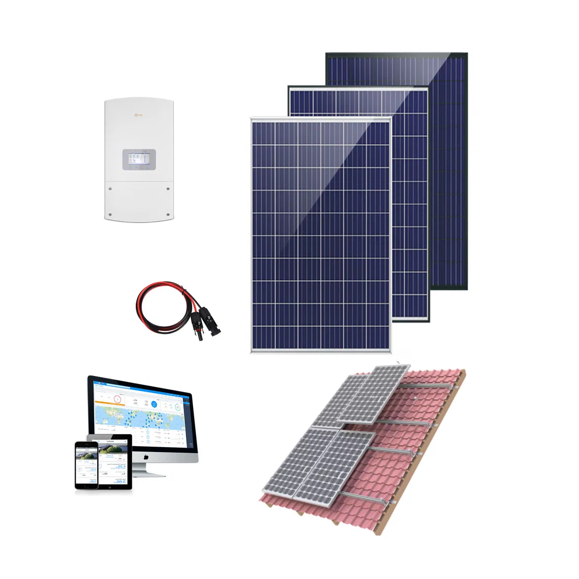Melhor Venda 10kw Sistema de Energia Solar Conectado à Rede para Uso Residencial