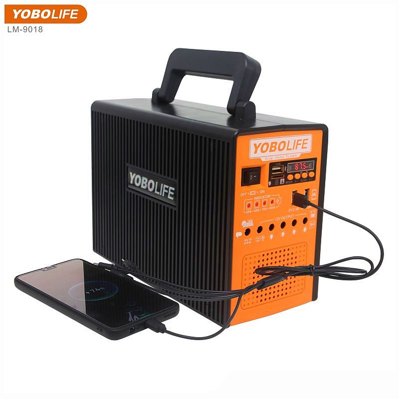 Gerador Solar Portátil de Alta Qualidade Yobolife Sistema Solar / Gerador Solar para Casa e Camping MP3 / Rádio FM / Alto-falante