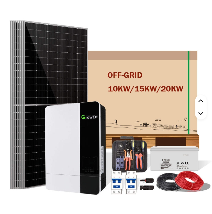 Sistema de Energia Solar Residencial 10000 Painel Solar de 3kw Rastreamento Solar 5kw 10kw Sistema Solar 5000W Kit de Energia 5kVA