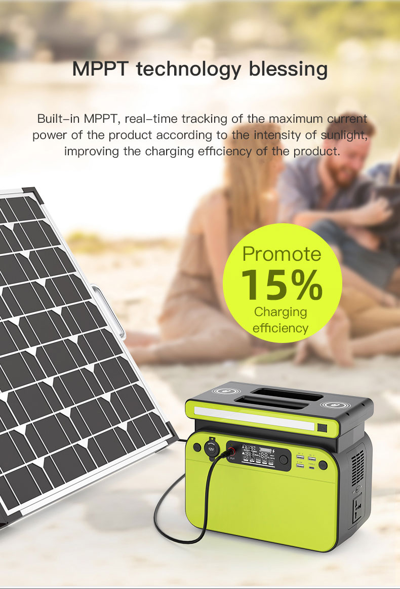 Gerador Solar Portátil de Alta Capacidade para Aventuras de Camping