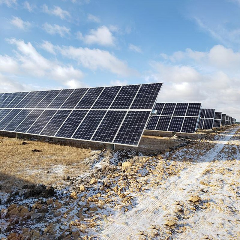 0.5kw~100kw Sistema de Rastreamento Solar Ativo de Eixo Único para Painel Fotovoltaico