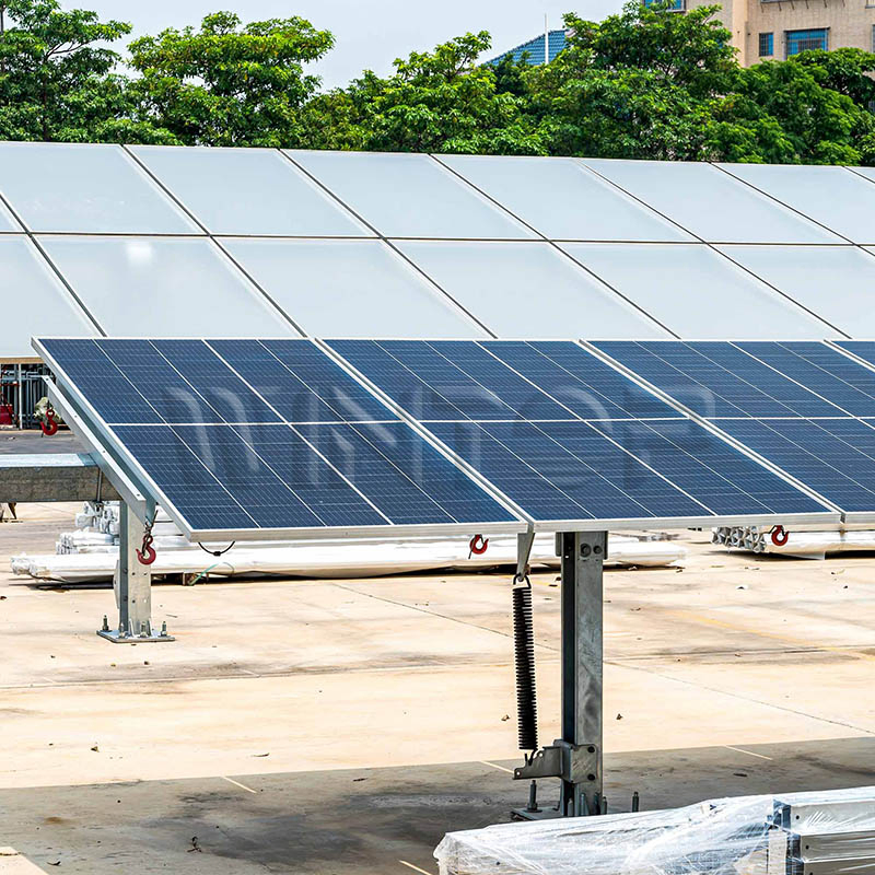 Sistema de Rastreamento Independente de Suporte para Painéis Solares de Eixo Único e Eixo Duplo
