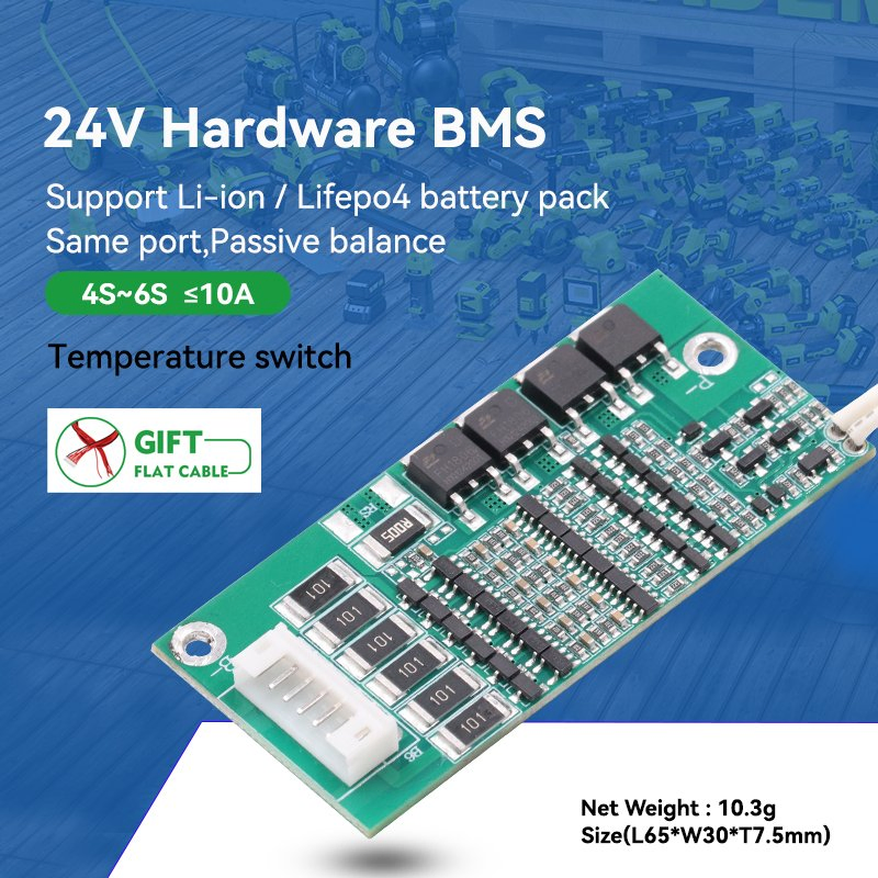Fabricante Atacado Baterias de Íon de Lítio Sistema de Gerenciamento de Baterias (BMS) 5s 6s 3A 5A 10A BMS 6s