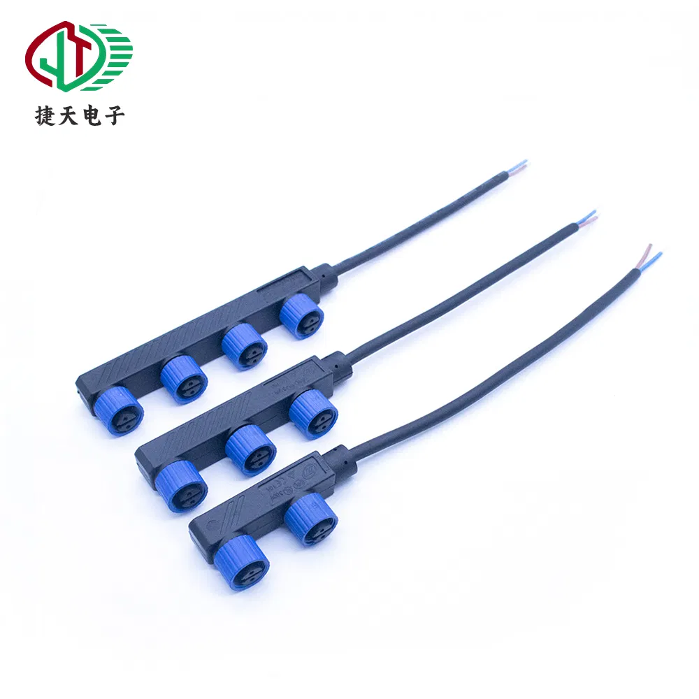 M15 Um para Muitos IP67 Conector à Prova d'Água Luz Solar Externa Painel Fotovoltaico Tipo F Cabo Paralelo Industrial
