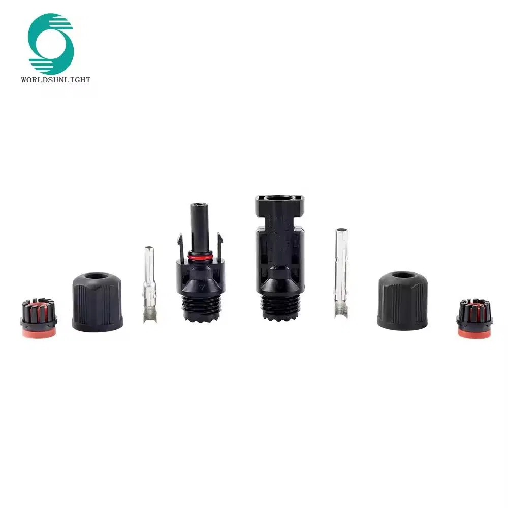 Conector de Cabo Solar Fotovoltaico Wspvcc CE IP67 à Prova d'Água 2.5mm2 4mm2 6mm2 30A 1000V para Sistema Fotovoltaico Solar
